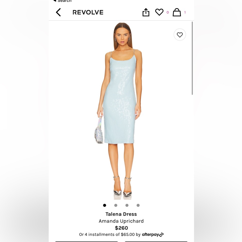 Revolve Ice Blue Sequin Dress